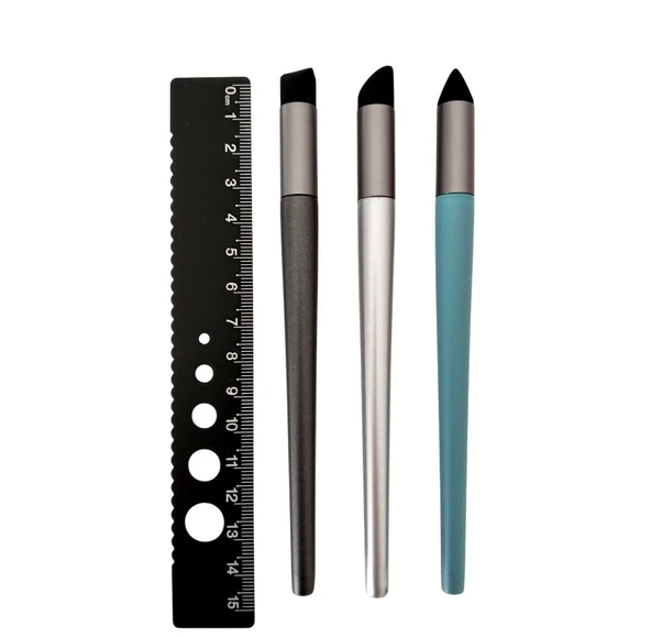 Sünger vurgulayıcı, detay gölgeleme, kara kalem silgi, pastel tonlama, yıkanabilir-Set 3'lü - Resim 3