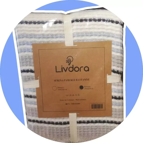 Livdora Serena Pamuklu Battaniye (190x230) - 6