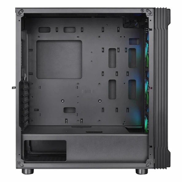 Thermaltake Versa T27 TG 750W 80+ USB 3.2 ARGB eATX Mid Tower Siyah Kasa - Resim 5
