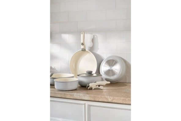 Emsan Easy Click Tencere Seti Açık Gri - Resim 2