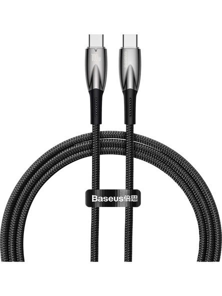 Baseus Glimmer Series 100 W Siyah 1 m Type-C to Type-C Hızlı Şarj Kablosu - 1