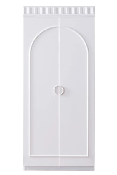 Gardırop, Dolunay 2 Kapaklı Dolap - Beyaz - Resim 2