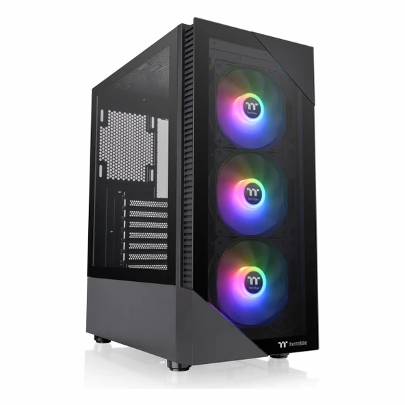 Thermaltake View 200 TG 650W 80+ USB 3.2 ARGB ATX Mid Tower Siyah Kasa ürün görseli 1