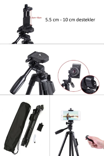 Yussraw Tripodlu Selfie Işığı Ring Light 10 Inç Led Işıklı Halka Bluetooth Kumandalı Youtuber Tiktok - 5