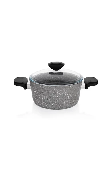 Etna Yanmaz Yapışmaz Tencere Seti 7 Parça-gri - Resim 3