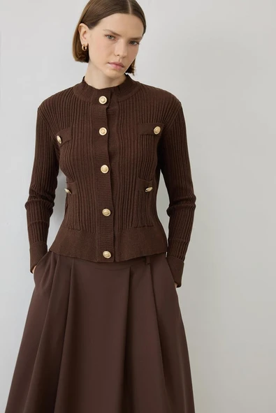 Diva Düğmeli Triko Hırka Terzi Dükkanı - Resim 2