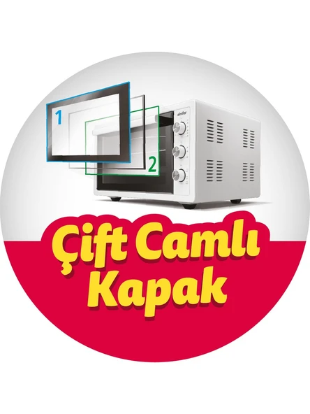 Simfer 7003 Turbo 70 lt Inox Midi Fırın - 3