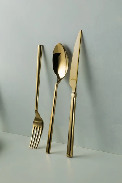 Aryıldız De Luxe S Gold Pvd 89 Parça Altın Çatal Kaşık Bıçak Takımı ürün görseli
