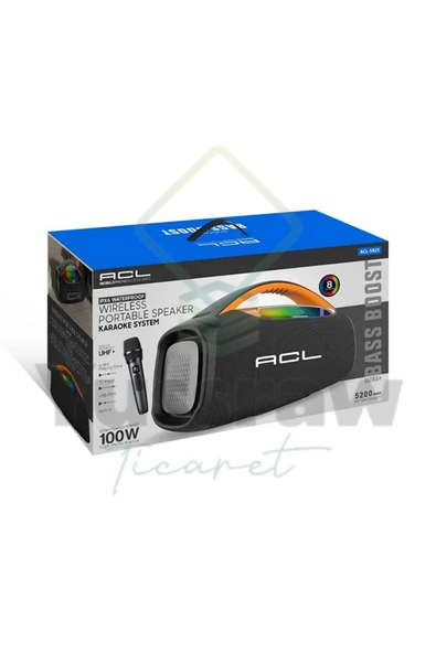 Yussraw ACL-5825, 100Watt gücünde, RGB LED ışıklı ve mikrofonlu kablosuz hoparlör - 5