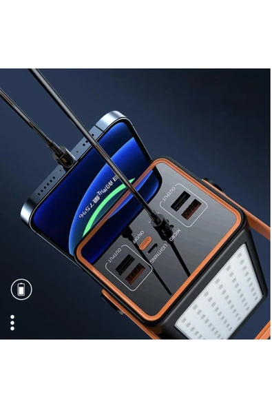 Enshall 70.000 Mah Led Aydınlatmalı Taşıma Askı Hızlı Şarj 22,5w Powerbank 4xusb Micro,lıghtnıng,typc Giriş - 2