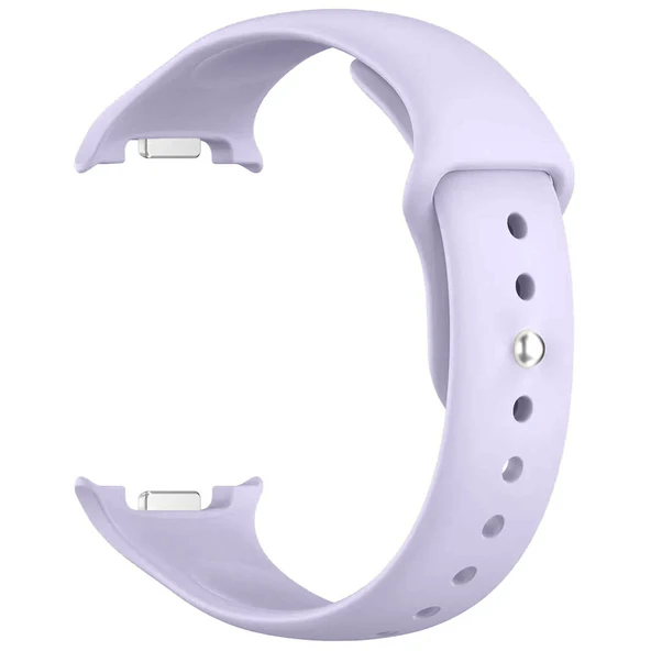 Samsung Galaxy Watch 8 44mm 40mm İle Uyumlu Klasik PureLux Soft Silikon Kordon  Lila - 3