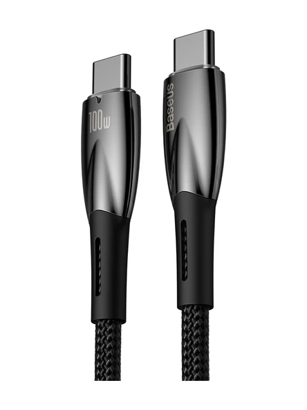 Baseus Glimmer Series 100 W Siyah 1 m Type-C to Type-C Hızlı Şarj Kablosu - 3
