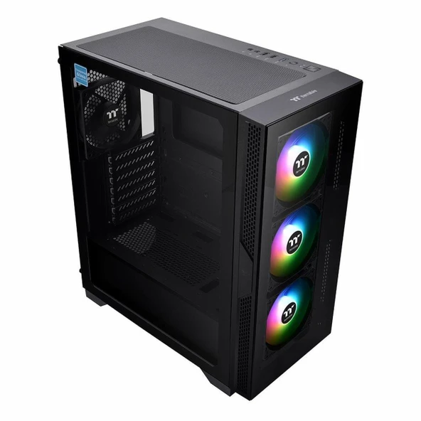 Thermaltake Versa T25 650W 80+ USB 3.2 ARGB ATX Mid Tower Siyah Kasa - Resim 4