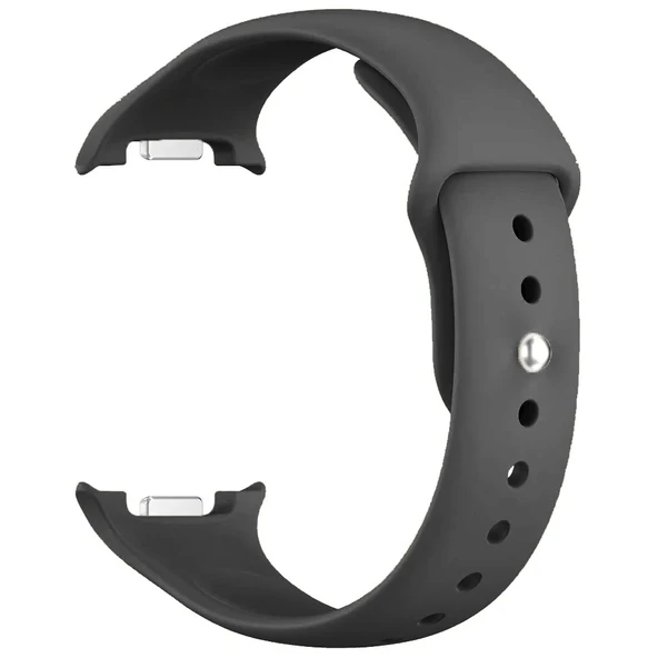 Samsung Galaxy Watch 8 44mm 40mm İle Uyumlu Klasik PureLux Soft Silikon Kordon  Siyah - Resim 3