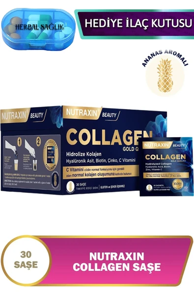 Collagen 10.000 Mg-(Tip1-Tip3) 30 Adet Saşe Kolajen Ananas Aromalı ürün görseli