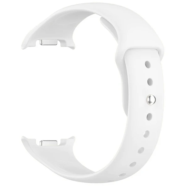 Samsung Galaxy Watch 8 44mm 40mm İle Uyumlu Klasik PureLux Soft Silikon Kordon  Beyaz - 3