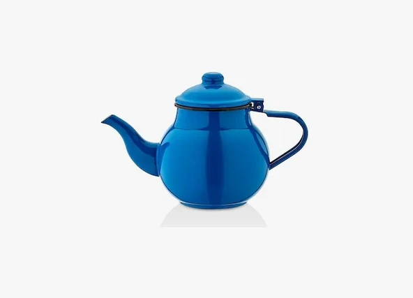 Ebru Emaye Tek Üst Demlik 15No 1.5LT Mavi