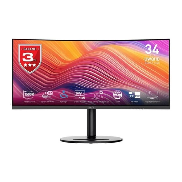 <![CDATA[MSI 34" IPS MODERN MD342CQP 1MS 120HZ HDMI-DP KAVISLI GAMING MONİTÖR 1920X1080]]> ürün görseli