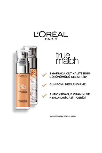 Loreal Paris True Match Foundation 1.5N Linen Fondöten - 3