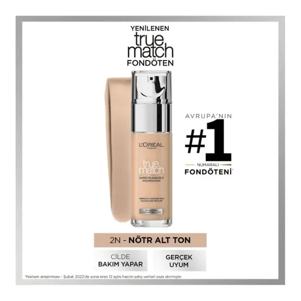 Loreal Paris True Match Bakım Yapan Fondöten - 2N Nötr Alt Ton - 1