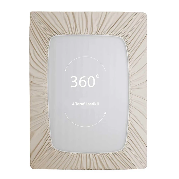 Soley | Jersey | %100 Pamuk Çift Kişilik 140 x 200 Lastikli Çarşaf - 10