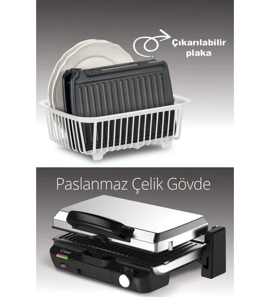 Kiwi KSM-2453 Izgara Ve Tost Makinesi - Resim 2