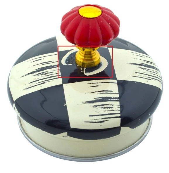 Kapak Defolu Kenzo Qualita King Alt Üst Emaye Çaydanlık Takımı Dama Dekor m1 - 5