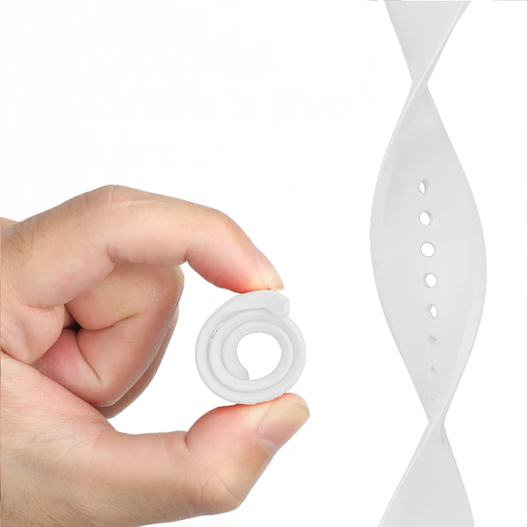 Samsung Galaxy Watch 8 44mm 40mm İle Uyumlu Klasik PureLux Soft Silikon Kordon  Beyaz - 4