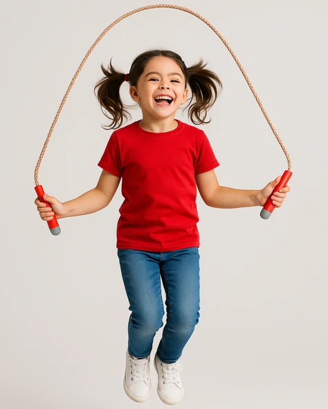 Çocuklar İçin Plastik Tutma Saplı Atlama İpi | Eğlenceli ve Sağlıklı Aktivite