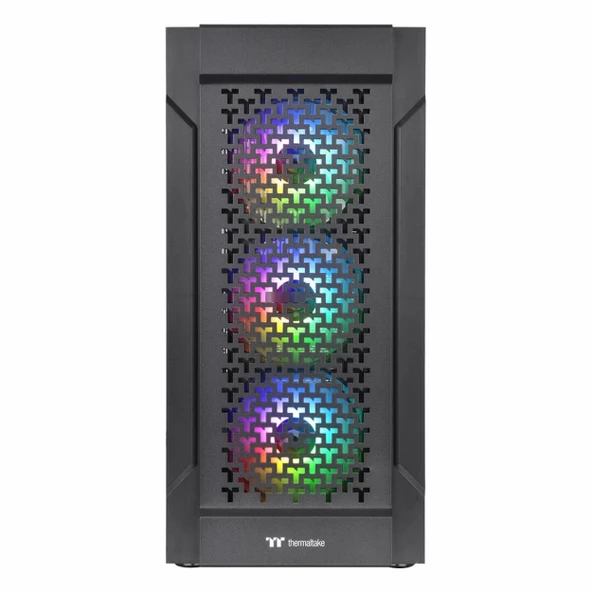 Thermaltake Versa T27 TG 750W 80+ USB 3.2 ARGB eATX Mid Tower Siyah Kasa - Resim 2