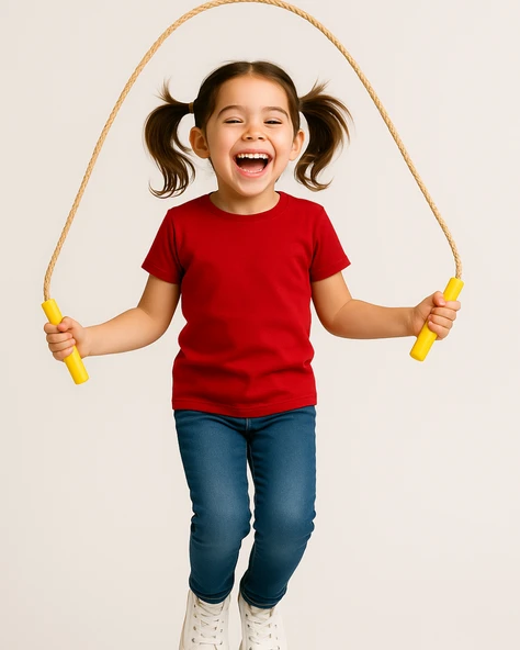 Çocuklar İçin Plastik Tutma Saplı Atlama İpi | Eğlenceli ve Sağlıklı Aktivite - 9