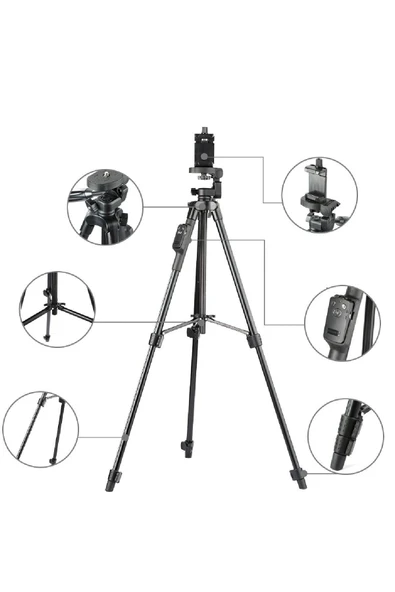 Yussraw Tripodlu Selfie Işığı Ring Light 10 Inç Led Işıklı Halka Bluetooth Kumandalı Youtuber Tiktok - 3