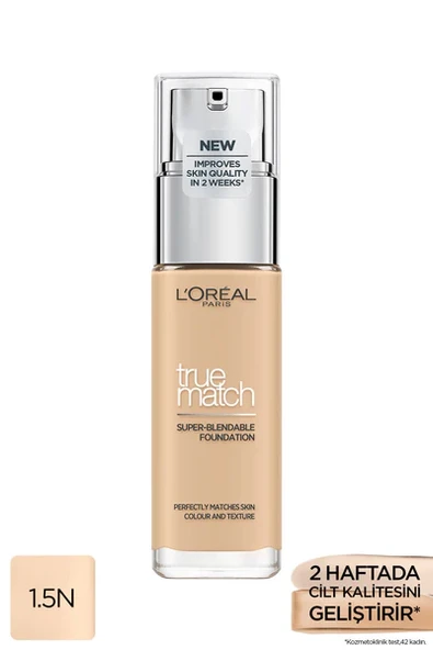 Loreal Paris True Match Foundation 1.5N Linen Fondöten - 1