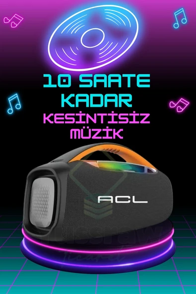 Yussraw ACL-5825, 100Watt gücünde, RGB LED ışıklı ve mikrofonlu kablosuz hoparlör - 4