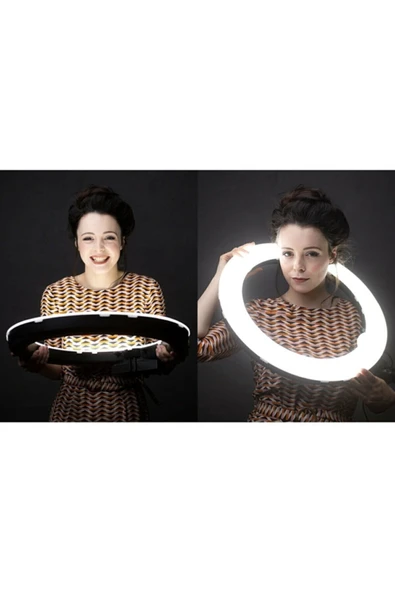 Yussraw Megalux 21 Inç 54cm Influencer Makyaj Kuaför Ring Light Kumandalı Çantalı Tripod 21 Inç Ringlight - 6