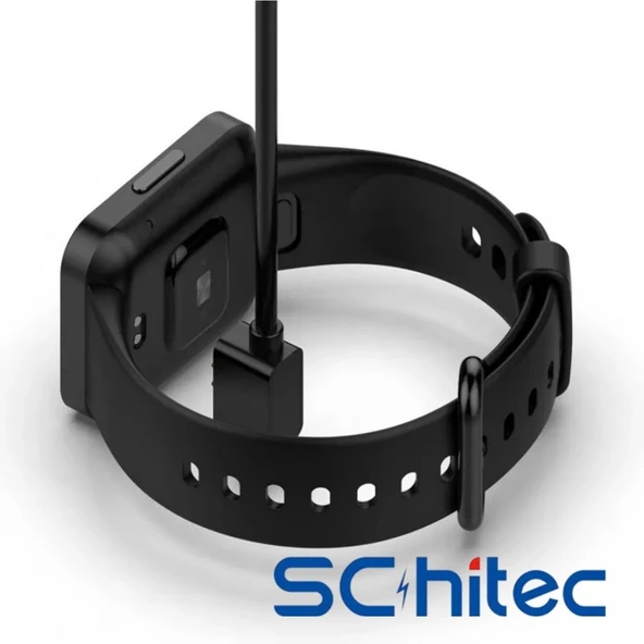 ScHitec Mi Band 8/8Pro/8Active/9/9Pro/9Active/10 &  Redmi Band2/Watch3/3Active/Watch4/4Active/Watch5/Active/5Lite Uyumlu 1m USB-A Manyetik Şarj Kablosu - 5
