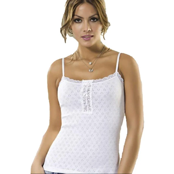 6 Adet Anıt Bayan İp Askılı Jakarlı Fiyonklu Atlet 2171 ürün görseli