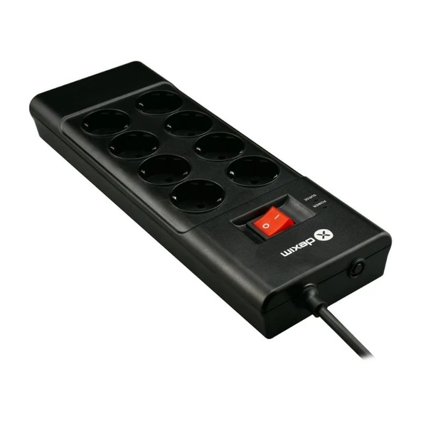 Dexim SP08DG 8Port Akım Koruyucu Priz Siyah 1.8 Metre - 4