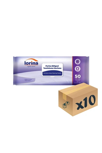 Lorina Perine Bölgesi Temizleme Havlusu 50’li 10 Paket