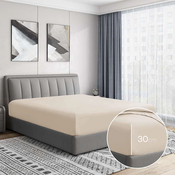 Soley | Jersey | %100 Pamuk Çift Kişilik 140 x 200 Lastikli Çarşaf - 8