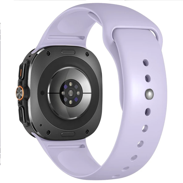 Samsung Galaxy Watch 8 44mm 40mm İle Uyumlu Klasik PureLux Soft Silikon Kordon Lila - 2