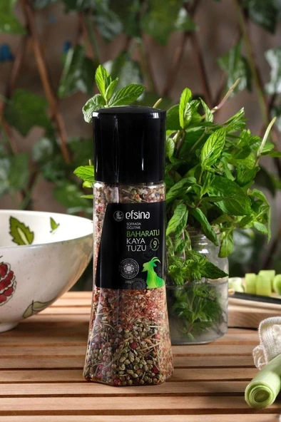 Efsina Sofrada Öğütme Baharatlı Kaya Tuzu 230 gr - Resim 5