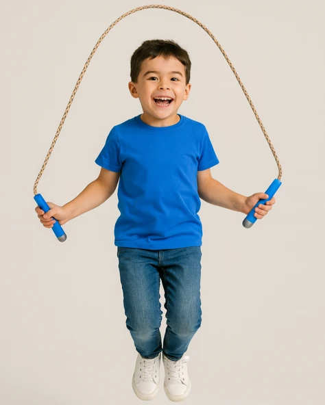 Çocuklar İçin Plastik Tutma Saplı Atlama İpi | Eğlenceli ve Sağlıklı Aktivite - 5