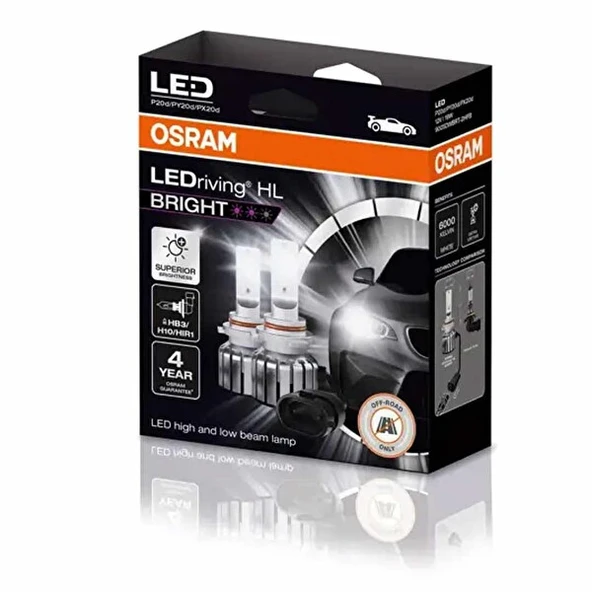 Osram Far Ampulü Led Hb3/H10/Hır1 12V 19W Bright Model 9005Dwbrt-2Hfb - 2