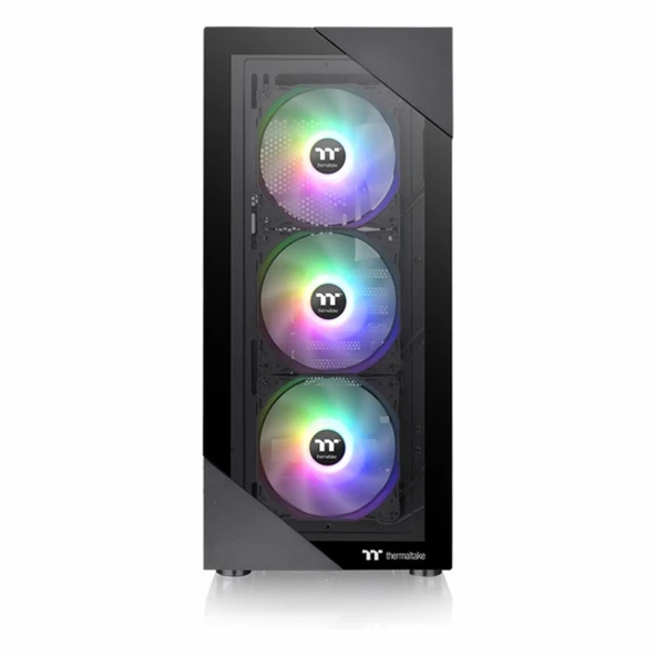 Thermaltake View 200 TG 650W 80+ USB 3.2 ARGB ATX Mid Tower Siyah Kasa - Resim 2