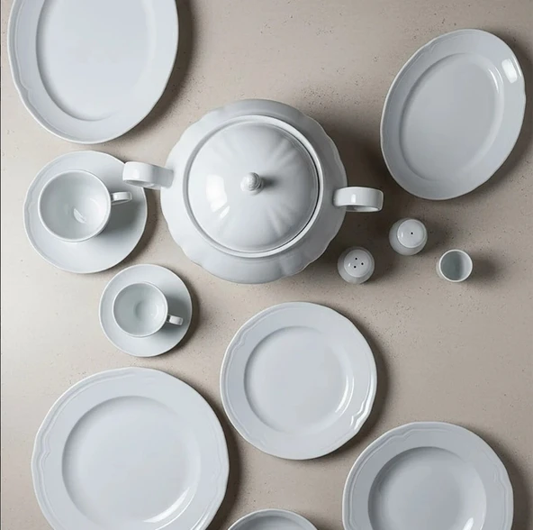 Güral Porselen Venedik 82 Parça Yemek Takımı - Resim 4