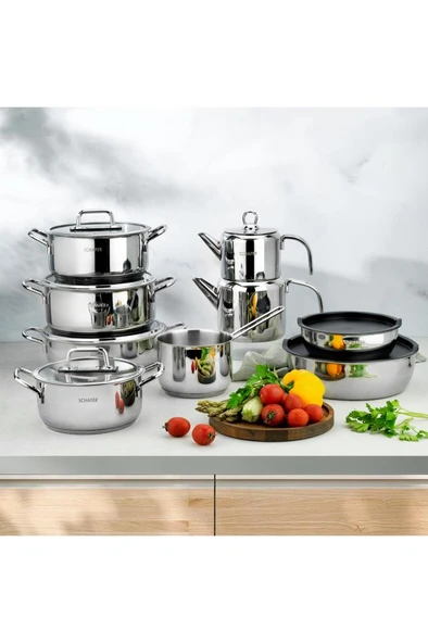 Grande Mia Çelik Çeyiz Seti 16 Parça-Inox ürün görseli