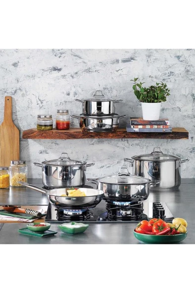 Held Çelik Basık Tencere 24 Cm 2 Parça-Inox - Resim 3