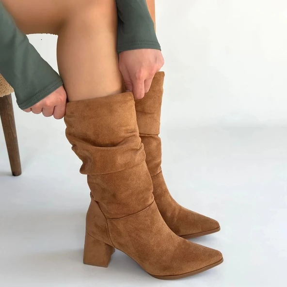 Titen Taba Süet Körüklü Çizme - 4