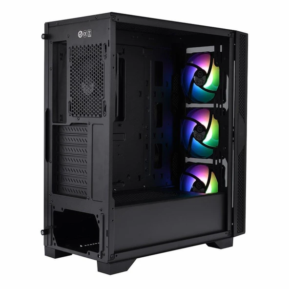 Thermaltake Versa T25 650W 80+ USB 3.2 ARGB ATX Mid Tower Siyah Kasa - Resim 6